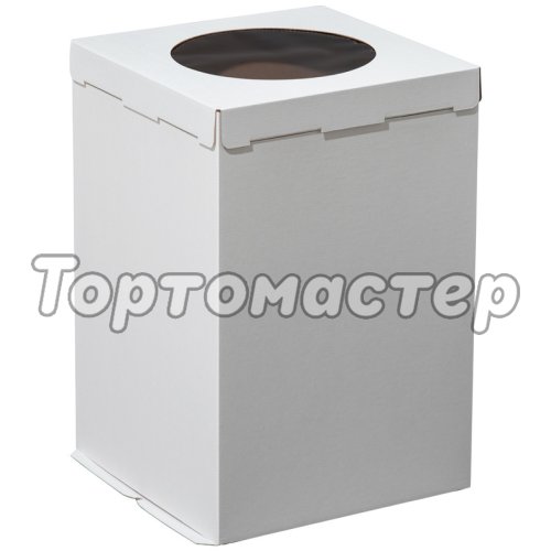 Коробка для торта с окном белая 30х30х45 см ForG COMFORT I W W 300*300*450 S 