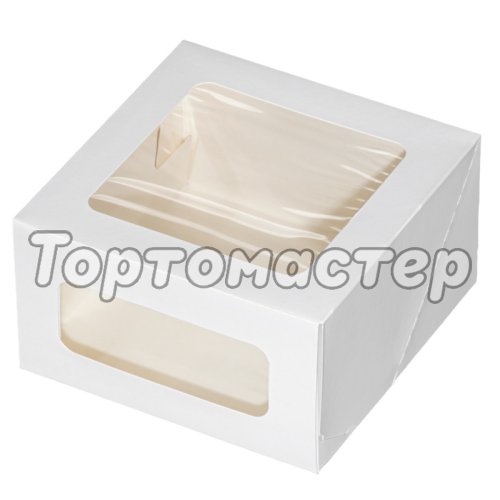 Коробка для торта с окном 18х18х10 см ForG CAKE II W W 180*180*100