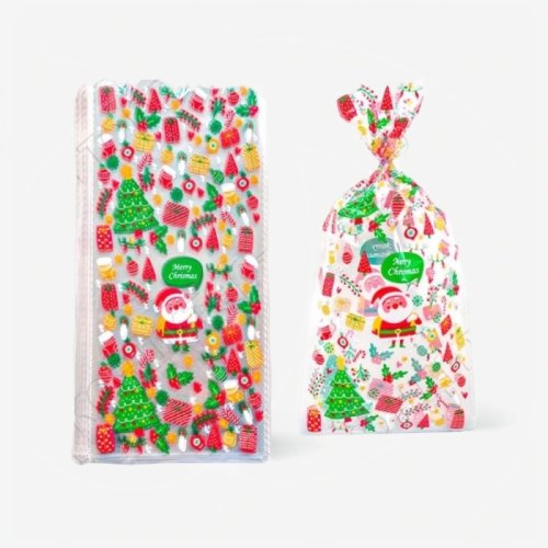 Пакетик прозрачный для сладостей "Merry Christmas" 27х13 см 10 шт  Пак-18	