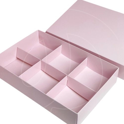 Коробка для десерта пудровая 24х16х5 см 