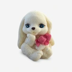 Фигурка из шоколадной глазури "Зайка с розовым бантиком" , 370 ₽ Фигурка из шоколадной глазури "Зайка с розовым бантиком"