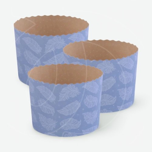 Форма для кулича "Перышко голубое" D110 H85 10 шт 