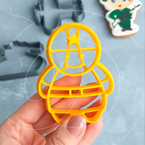 Вырубка пластиковая с оттиском "Солдатик" 8 см 172