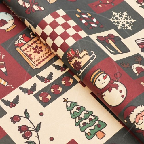 Бумага упаковочная "Новый Год" 70х100 см 9842398