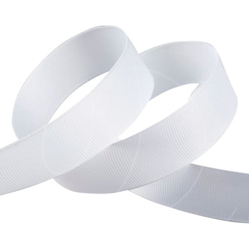 Лента для декора и упаковки Репсовая Белая 2,5 см 1-25RG
