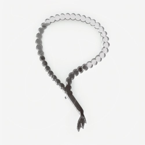 Топпер декоративный акриловый "Чётки" Серебро 