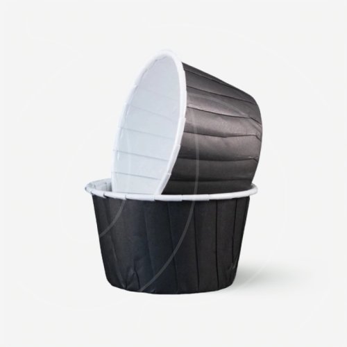 Капсула бумажная с подворотом Чёрная D50 H40 10 шт 850039