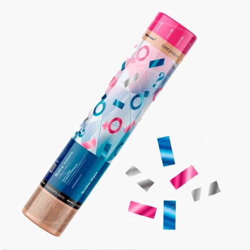 Хлопушка пневматическая с конфетти "Разноцветные прямоугольнички" CM012