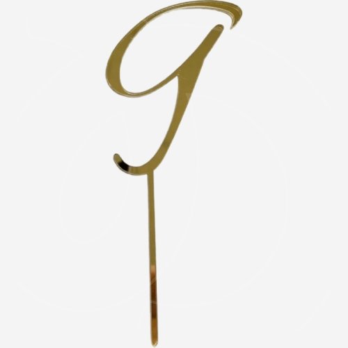 Топпер декоративный акриловый "Цифра 9 курсив" Золото 