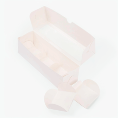 Коробка для 3 моти с пластиковым окном белая 19х5,5х5,5 см 293090