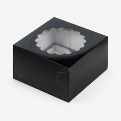 Коробка для сладостей с окном Чёрная 16х16х11 см , 79 ₽ Коробка для сладостей с окном Чёрная 16х16х11 см