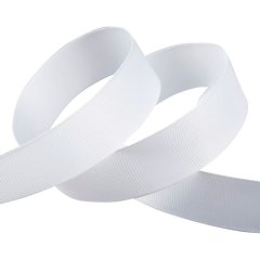 Лента для декора и упаковки Репсовая Белая 2,5 см 1-25RG