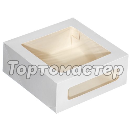 Коробка для торта с окном 26х26х10 см ForG CAKE II W W 260*260*100