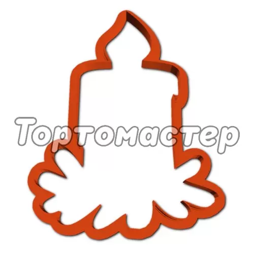 Вырубка пластиковая LUBIMOVA "Новогодняя свеча" LC-00012379