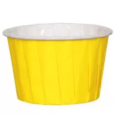 Капсула бумажная с подворотом Жёлтая (с ламинацией) D50 H40 100 шт ForG MUFFIN PRO Y/W 50*40 C,          б-11